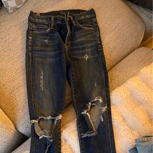 Citizens of Humanity Distressed Blue Jeans